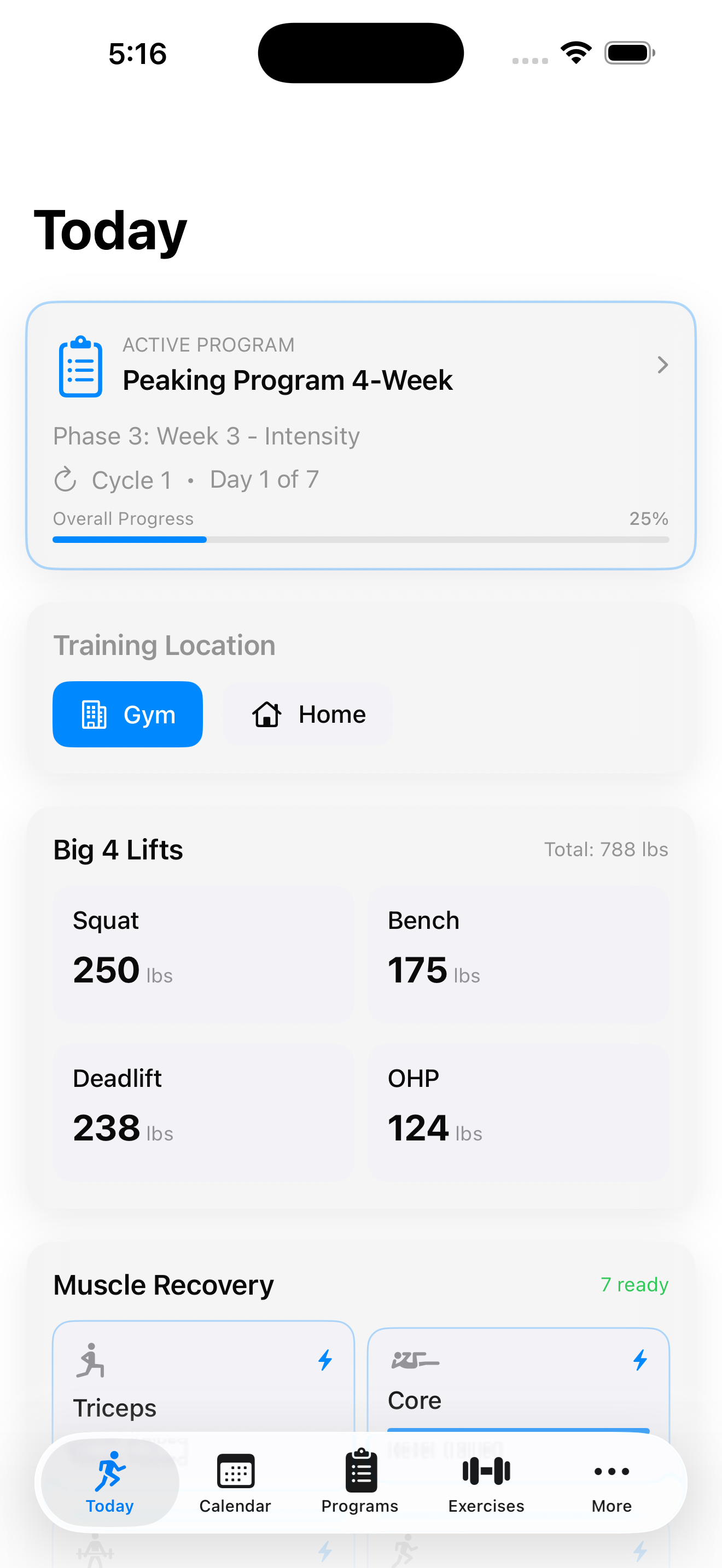 Gains Vault App Screenshot